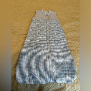 Little Unicorn Cotton Muslin Quilted Sleep Bag - Grey Stripe